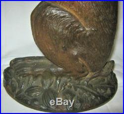 Rare! Antique 16 B&h Bradley Hubbard Wild Rabbit Cast Iron Statue Doorstop