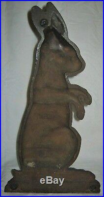 Rare! Antique 16 B&h Bradley Hubbard Wild Rabbit Cast Iron Statue Doorstop