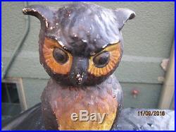 Rare Antique Cast Iron owl doorstop