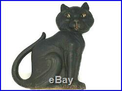 Rare Antique Greenblatt Studio Cast Iron Cat Art Doorstop Kitten 1927