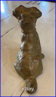 Rare Antique HUBLEY Iron WIRED HAIR FOX TERRIER Door Stop PAPERWEIGHT Bookend Rare Antique HUBLEY Iron WIRED HAIR FOX TERRIER Door Stop PAPERWEIGHT Bookend