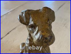 Rare Antique HUBLEY Iron WIRED HAIR FOX TERRIER Door Stop PAPERWEIGHT Bookend Rare Antique HUBLEY Iron WIRED HAIR FOX TERRIER Door Stop PAPERWEIGHT Bookend
