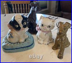 Rare Antique HUBLEY Iron WIRED HAIR FOX TERRIER Door Stop PAPERWEIGHT Bookend Rare Antique HUBLEY Iron WIRED HAIR FOX TERRIER Door Stop PAPERWEIGHT Bookend