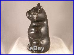 Rare Antique Hubley Albany # 95 Small Sitting Cat Doorstop 1 Piece