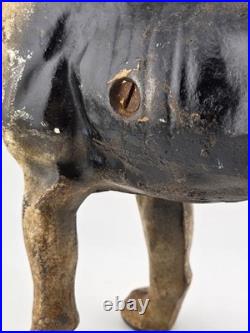 Rare Antique Hubley C 1915 Cast Iron Boston Terrier Door Stop Original Paint