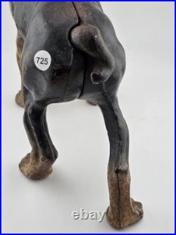 Rare Antique Hubley C 1915 Cast Iron Boston Terrier Door Stop Original Paint