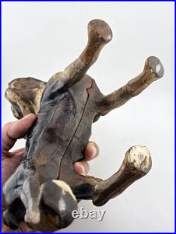 Rare Antique Hubley C 1915 Cast Iron Boston Terrier Door Stop Original Paint