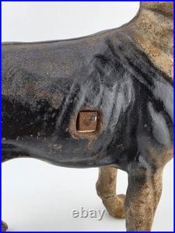 Rare Antique Hubley C 1915 Cast Iron Boston Terrier Door Stop Original Paint