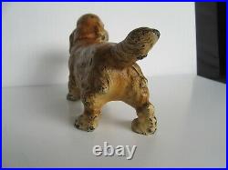 Rare Antique Hubley Cocker Spaniel Dog Cast Iron Bookend with Orig. Paint Great