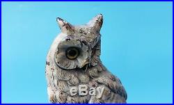 Rare Antique Judd Cast Iron Snowy Owl Doorstop Original Paint Superb Condition