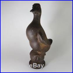 Rare Antique Nuydea Cast Iron Duck Sprinkler Statue 1920-1930s Doorstop Yard Art