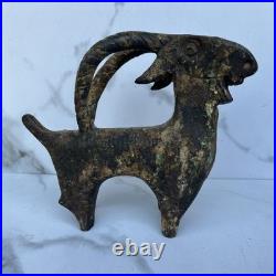 Rare Antique Vintage Cast Iron Billy Goat Ram Doorstop Door Stop Hubley Style