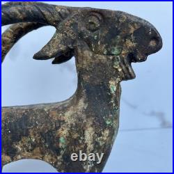 Rare Antique Vintage Cast Iron Billy Goat Ram Doorstop Door Stop Hubley Style