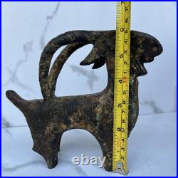 Rare Antique Vintage Cast Iron Billy Goat Ram Doorstop Door Stop Hubley Style