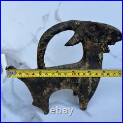 Rare Antique Vintage Cast Iron Billy Goat Ram Doorstop Door Stop Hubley Style