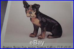 Rare Authentic Spencer Doorstop Boston Terrier Puppy French Bull Dog Cast Iron
