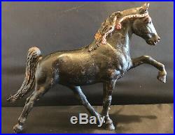 Rare Breyer Cast Iron Midnite SunTennessee Walking Horse Statue Door Step 12
