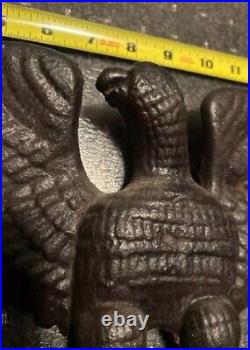 Rare Early Antique Cast Iron American Freedom Eagle Vintage Doorstop