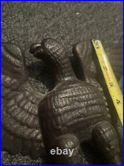 Rare Early Antique Cast Iron American Freedom Eagle Vintage Doorstop
