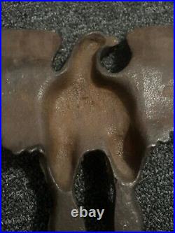 Rare Early Antique Cast Iron American Freedom Eagle Vintage Doorstop