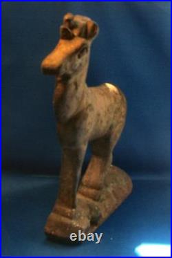 Rare Large & Heavy 19th century Antique Cast Iron Stag Deer Door Stop