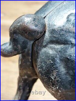 Rare Left Facing Antique Boston Terrier Cast Iron Door Stop