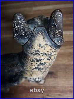 Rare Left Facing Antique Boston Terrier Cast Iron Door Stop