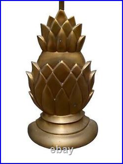 Rare! Sarreid Vintage Mid Century Brass Pineapple Door Stop With Handle Rare! Sarreid Vintage Mid Century Brass Pineapple Door Stop With Handle