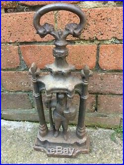 Rare Victorian Cast Iron Medieval Knight / Guard in Armour Door Stop