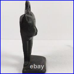 Rare Vintage Cast Iron Black Cat Doorstop / Bookend