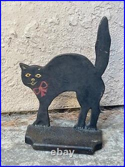Rare Vintage Cast Iron Cat Doorstop
