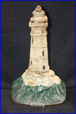 Rare Vintage Cast Lighthouse Doorstop Very Nice Plus and Excellen Paint 1280 Rare Vintage Cast Lighthouse Doorstop Very Nice Plus and Excellen Paint 1280