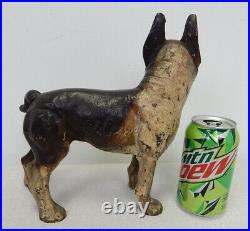 SCARCE Antique Hubley cast iron boxer bull dog Boston terrier pitbull door stop