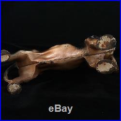 Stunning! Antique Hubley Cast Iron Dachshund Weenie Dog Doorstop Cat. No. 326