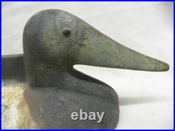 Scarce Antique Cast Iron Duck 2-Tone 15 Boot Scrapper Doorstop Decoy Long Beak