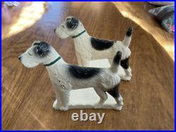 Set Of 2pc SPENCER FOUNDRY CAST IRON TERRIER DOG ART STATUE BOOKENDS/ DOORSTOP Set Of 2pc SPENCER FOUNDRY CAST IRON TERRIER DOG ART STATUE BOOKENDS/ DOORSTOP