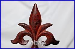 Set of 4 Different Fleur De Lis Cast Iron Door Stop Decorative Door Stop Wedge