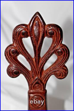 Set of 4 Different Fleur De Lis Cast Iron Door Stop Decorative Door Stop Wedge