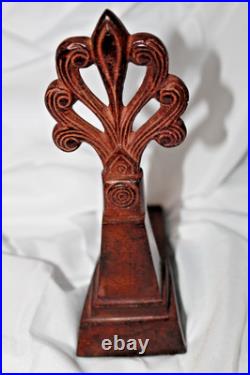 Set of 4 Different Fleur De Lis Cast Iron Door Stop Decorative Door Stop Wedge