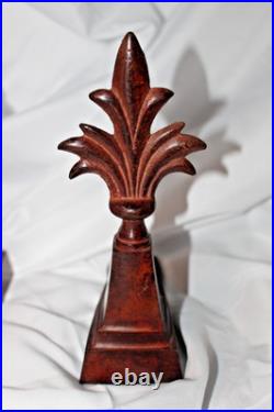 Set of 4 Different Fleur De Lis Cast Iron Door Stop Decorative Door Stop Wedge