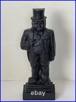 Sir Winston Churchill English Antique Iron Metal Doorstop Sculpture Old Uk Sir Winston Churchill English Antique Iron Metal Doorstop Sculpture Old Uk
