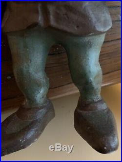 Super Rare Antique Cast Iron GNOME Doorstop Hubley Fabulous Art Statue