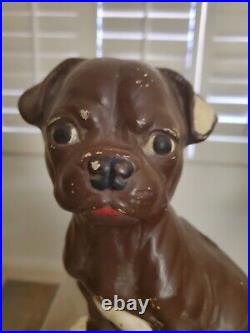 Super Rare Hubley'gutter Pup' Antique Cast Iron Dog Doorstopmarked 346
