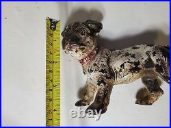 Super Rare original Label Vintage Antique Hubley pup Terrier CAST IRON DOORSTOP