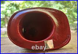 TEXACO FIRE CHIEF Cast Iron Helmet Red Hat Paperweight Doorstop