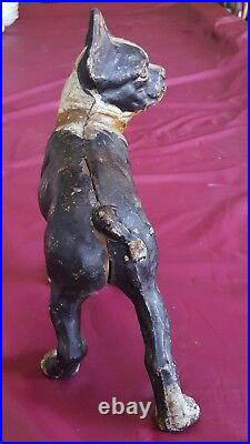 The Best Hubley Boston Terrier Bull Dog Figural Doorstop Amazing Paint Patina