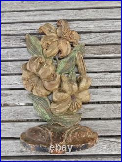 Tiger Lily Hubley Cast Iron Door Stop 1930s