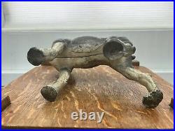 Two Great Antique Cast Iron Boxer Bulldog Dog Doorstops Hubley Style