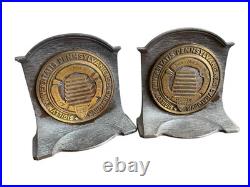 UNIVERSITY of PENNSYLVANIA Antique Cast Iron Doorstop Bookend Art Statue CS&C Co UNIVERSITY of PENNSYLVANIA Antique Cast Iron Doorstop Bookend Art Statue CS&C Co