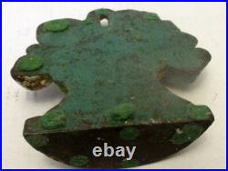 Unusual Antique CAST IRON DOORSTOP POPPY FLOWERS ROSES Hubley Era